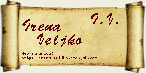 Irena Veljko vizit kartica
